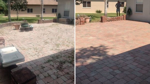 Before After Paver