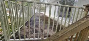 Wooden Dirty Deck before pressure washing